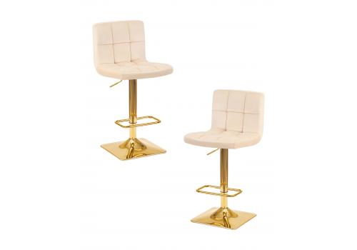 Набор 2 шт Стул барный DOBRIN GOLDIE, бежевый велюр (MJ9-10), фото 1 