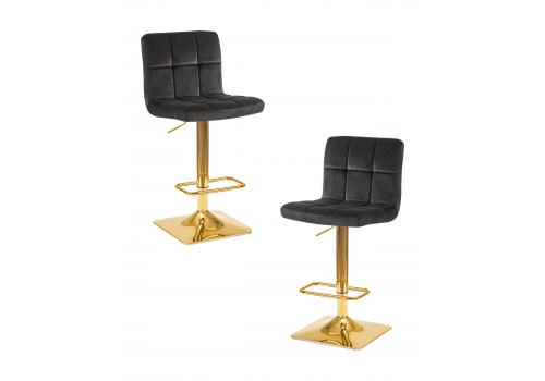  Набор 2 шт Стул барный DOBRIN GOLDIE, черный велюр (MJ9-101), фото 1 