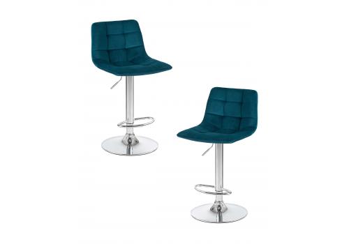  Набор 2 шт Стул барный DOBRIN TAILOR, морской волны велюр (MJ9-99), фото 1 