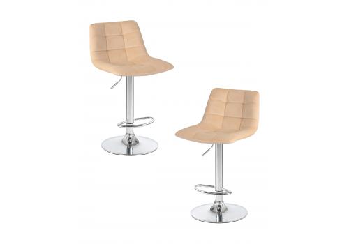 Набор 2 шт Стул барный DOBRIN TAILOR, бежевый велюр (MJ9-10), фото 1 
