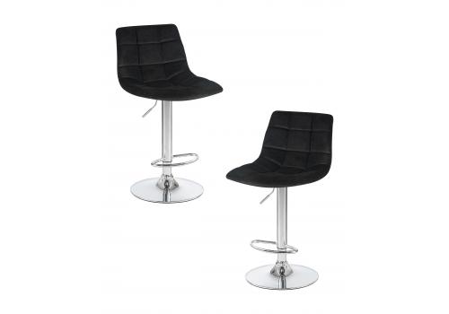  Набор 2 шт Стул барный DOBRIN TAILOR, черный велюр (MJ9-101), фото 1 