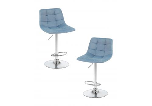  Набор 2 шт Стул барный DOBRIN TAILOR, пудрово-голубой велюр (MJ9-74), фото 1 