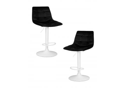  Набор 2 шт Стул барный DOBRIN TAILOR WHITE, черный велюр (MJ9-101), фото 1 