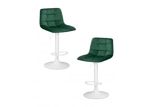  Набор 2 шт Стул барный DOBRIN TAILOR WHITE, зеленый велюр (MJ9-88), фото 1 