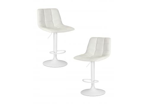  Набор 2 шт Стул барный DOBRIN TAILOR WHITE, белый PU, фото 1 