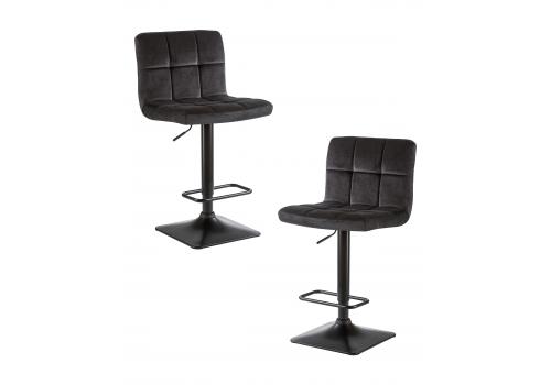  Набор 2 шт Стул барный DOBRIN DOMINIC, черный велюр (MJ9-101), фото 1 