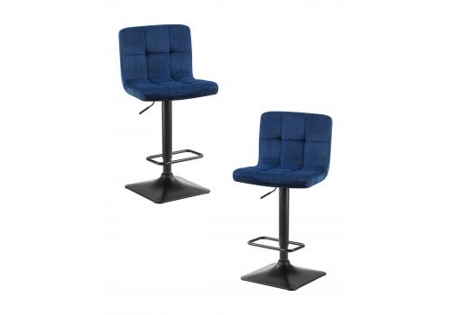  Набор 2 шт Стул барный DOBRIN DOMINIC, синий велюр (MJ9-117), фото 1 