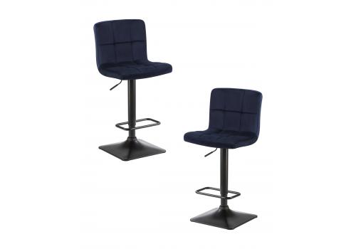  Набор 2 шт Стул барный DOBRIN DOMINIC, темно-синий велюр (MJ9-118), фото 1 