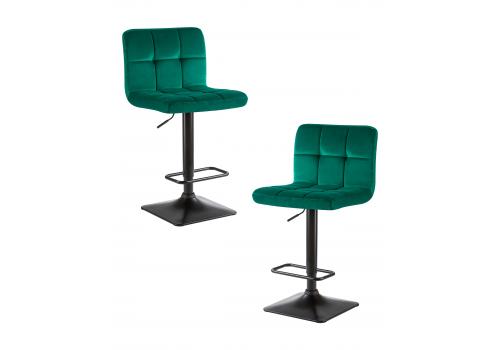  Набор 2 шт Стул барный DOBRIN DOMINIC, зеленый велюр (MJ9-88), фото 1 