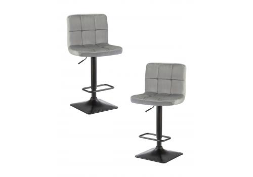  Набор 2 шт Стул барный DOBRIN DOMINIC, серый велюр (MJ9-75), фото 1 