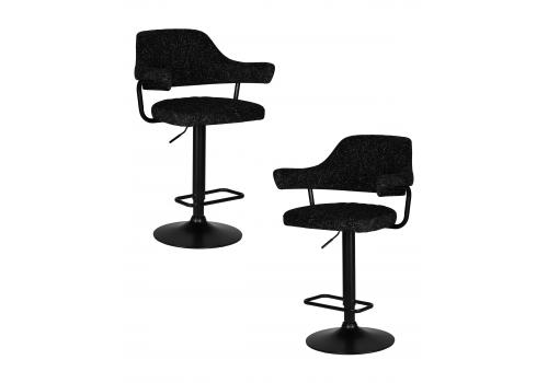  Набор 2 шт Стул барный DOBRIN CHARLY BLACK, черный твид (LEO18), фото 1 