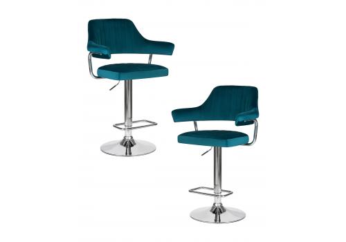  Набор 2 шт Стул барный DOBRIN CHARLY, морской волны велюр (MJ9-99), фото 1 