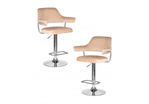  Набор 2 шт Стул барный DOBRIN CHARLY, бежевый велюр (MJ9-10), фото 1 