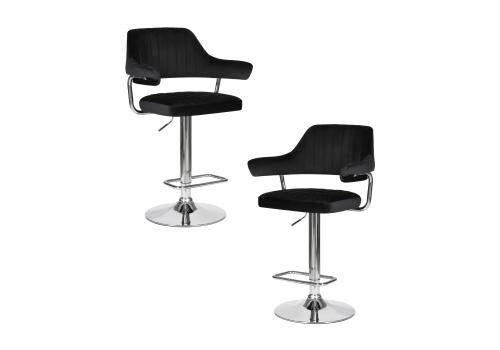  Набор 2 шт Стул барный DOBRIN CHARLY, черный велюр (MJ9-101), фото 1 