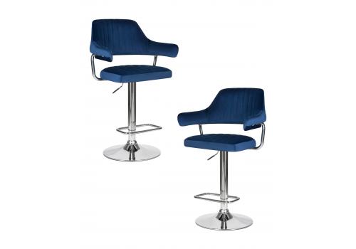  Набор 2 шт Стул барный DOBRIN CHARLY, синий велюр (MJ9-117), фото 1 
