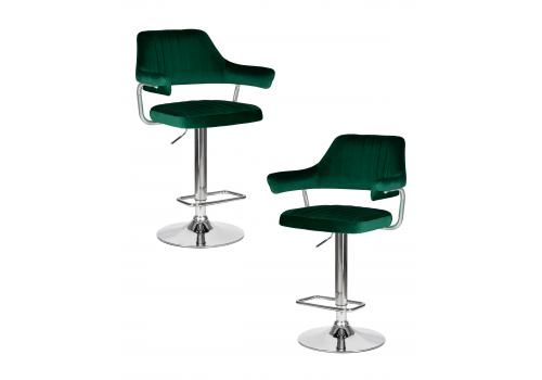  Набор 2 шт Стул барный DOBRIN CHARLY, зеленый велюр (MJ9-88), фото 1 