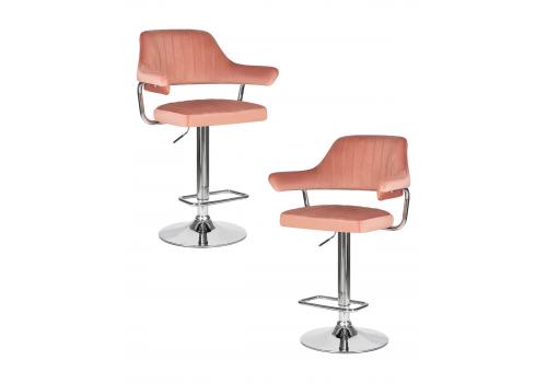  Набор 2 шт Стул барный DOBRIN CHARLY, пудрово-розовый велюр (MJ9-32), фото 1 
