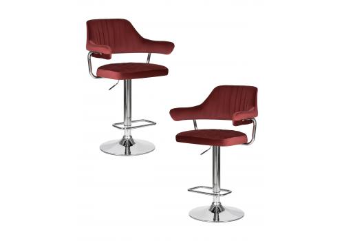  Набор 2 шт Стул барный DOBRIN CHARLY, винный велюр (MJ9-35), фото 1 