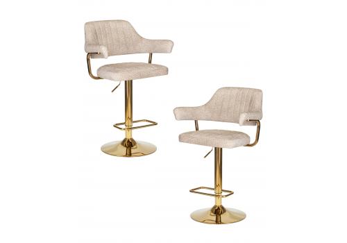  Набор 2 шт Стул барный DOBRIN CHARLY GOLD, бежевый твид (LEO26), фото 1 