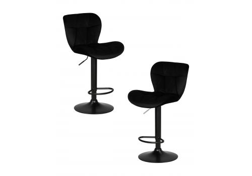  Набор 2 шт Стул барный DOBRIN BARNY BLACK, черный велюр (MJ9-101), фото 1 