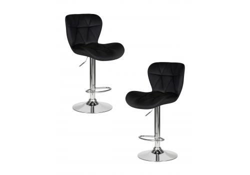  Набор 2 шт Стул барный DOBRIN BARNY, черный велюр (MJ9-101), фото 1 
