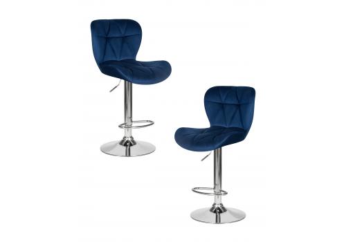  Набор 2 шт Стул барный DOBRIN BARNY, синий велюр (MJ9-117), фото 1 