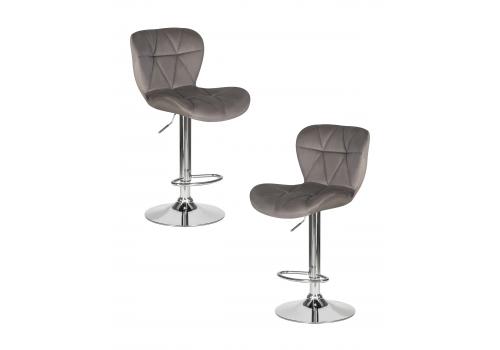  Набор 2 шт Стул барный DOBRIN BARNY, серый велюр (MJ9-75), фото 1 