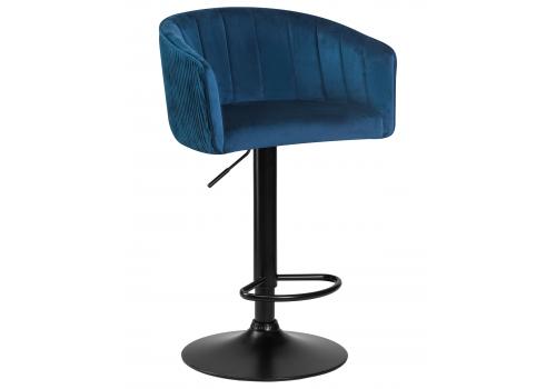 Стул барный DOBRIN DARCY BLACK, синий велюр (1922-20), фото 1 