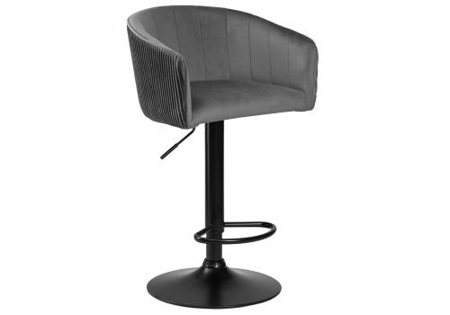  Стул барный DOBRIN DARCY BLACK, серый велюр (1922-19), фото 1 
