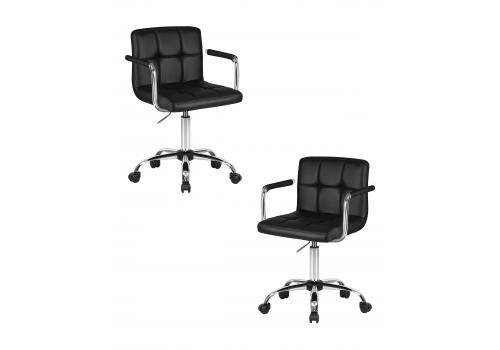  Набор 2 шт Офисное кресло для персонала DOBRIN TERRY, чёрный, фото 1 