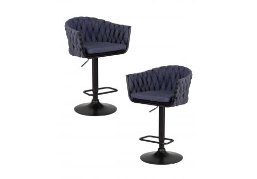  Набор 2 шт Стул барный DOBRIN LEON, синяя ткань (LAR-275-29), фото 1 