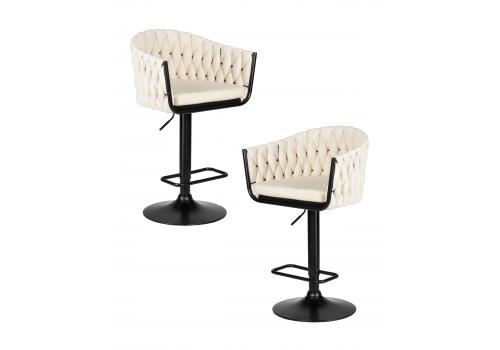  Набор 2 шт Стул барный DOBRIN LEON, кремовая ткань (LAR 275-33), фото 1 