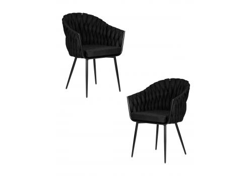  Набор 2 шт Стул обеденный DOBRIN MATILDA, черная ткань (LAR 275-50), фото 1 