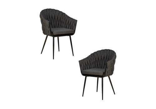  Набор 2 шт Стул обеденный DOBRIN MATILDA, графитовая ткань (LAR-275-21), фото 1 
