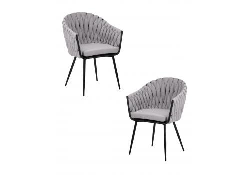  Набор 2 шт Стул обеденный DOBRIN MATILDA, серая ткань (LAR 275-17), фото 1 