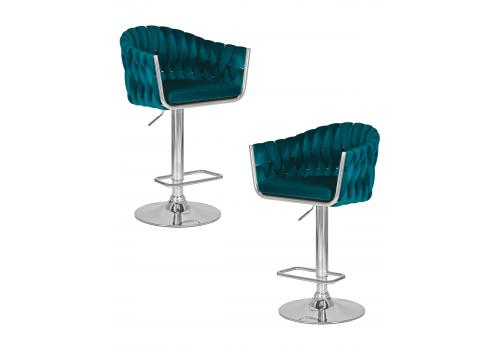  Набор 2 шт Стул барный DOBRIN MARCEL, морской волны велюр (MJ9-99), фото 1 