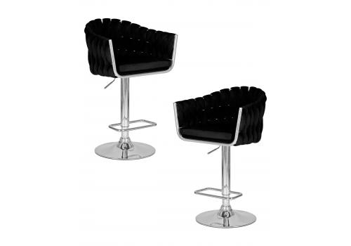  Набор 2 шт Стул барный DOBRIN MARCEL, черный велюр (MJ9-101), фото 1 