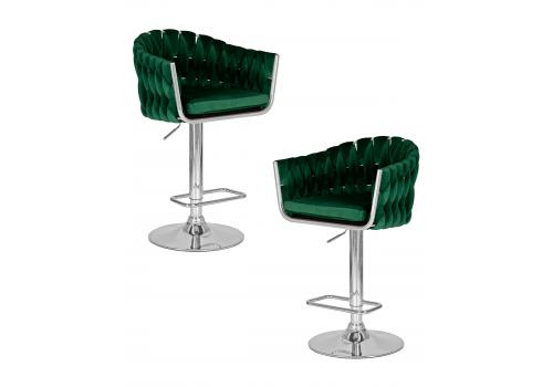  Набор 2 шт Стул барный DOBRIN MARCEL, зеленый велюр (MJ9-88), фото 1 