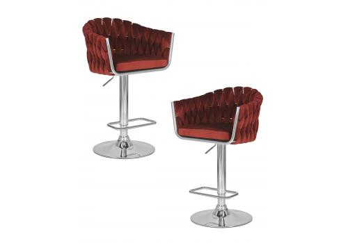  Набор 2 шт Стул барный DOBRIN MARCEL, винный велюр (MJ9-35), фото 1 
