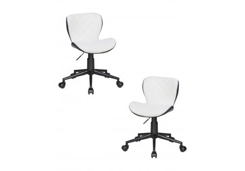  Набор 2 шт Офисное кресло для персонала DOBRIN RORY, бело-чёрный, фото 1 