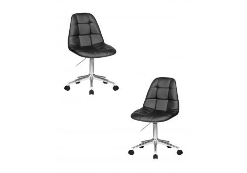  Набор 2 шт Офисное кресло для персонала DOBRIN MONTY, чёрный, фото 1 