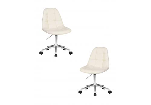  Набор 2 шт Офисное кресло для персонала DOBRIN MONTY, кремовый, фото 1 