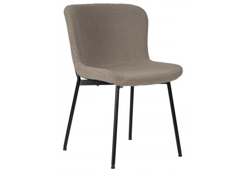 Стул обеденный DOBRIN MILO, черные ножки, бежевый букле (UF992-04), фото 1 