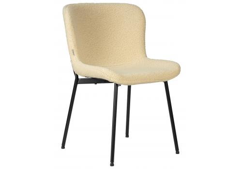  Стул обеденный DOBRIN MILO, черные ножки, кремовый букле (UF992-02), фото 1 