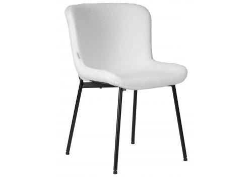  Стул обеденный DOBRIN MILO, черные ножки, белый букле (UF992-01), фото 1 