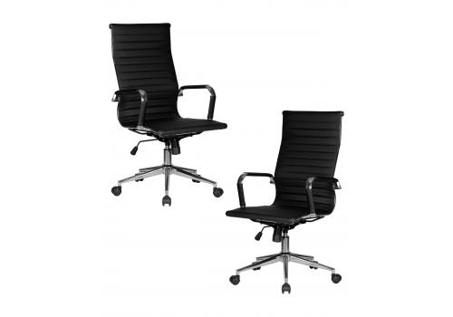  Набор 2 шт Офисное кресло для руководителей DOBRIN CLARK SIMPLE, чёрный, фото 1 