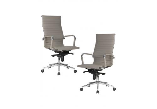  Набор 2 шт Офисное кресло для руководителей DOBRIN CLARK, серый, фото 1 