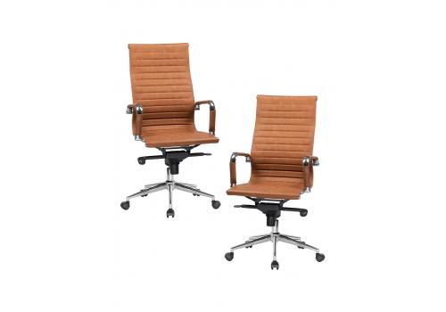  Набор 2 шт Офисное кресло для руководителей DOBRIN CLARK, светло-коричневый №321, фото 1 