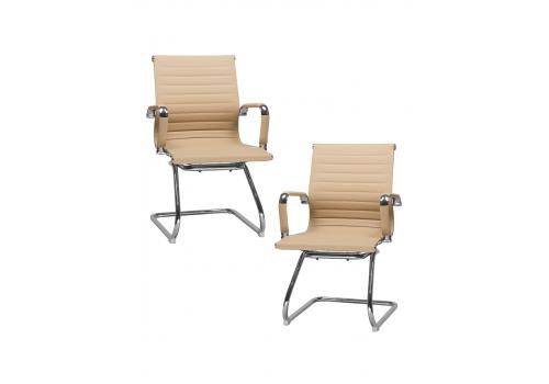  Набор 2 шт Офисное кресло для посетителей DOBRIN CODY, бежевый, фото 1 