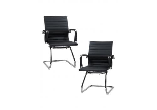  Набор 2 шт Офисное кресло для посетителей DOBRIN CODY, чёрный, фото 1 